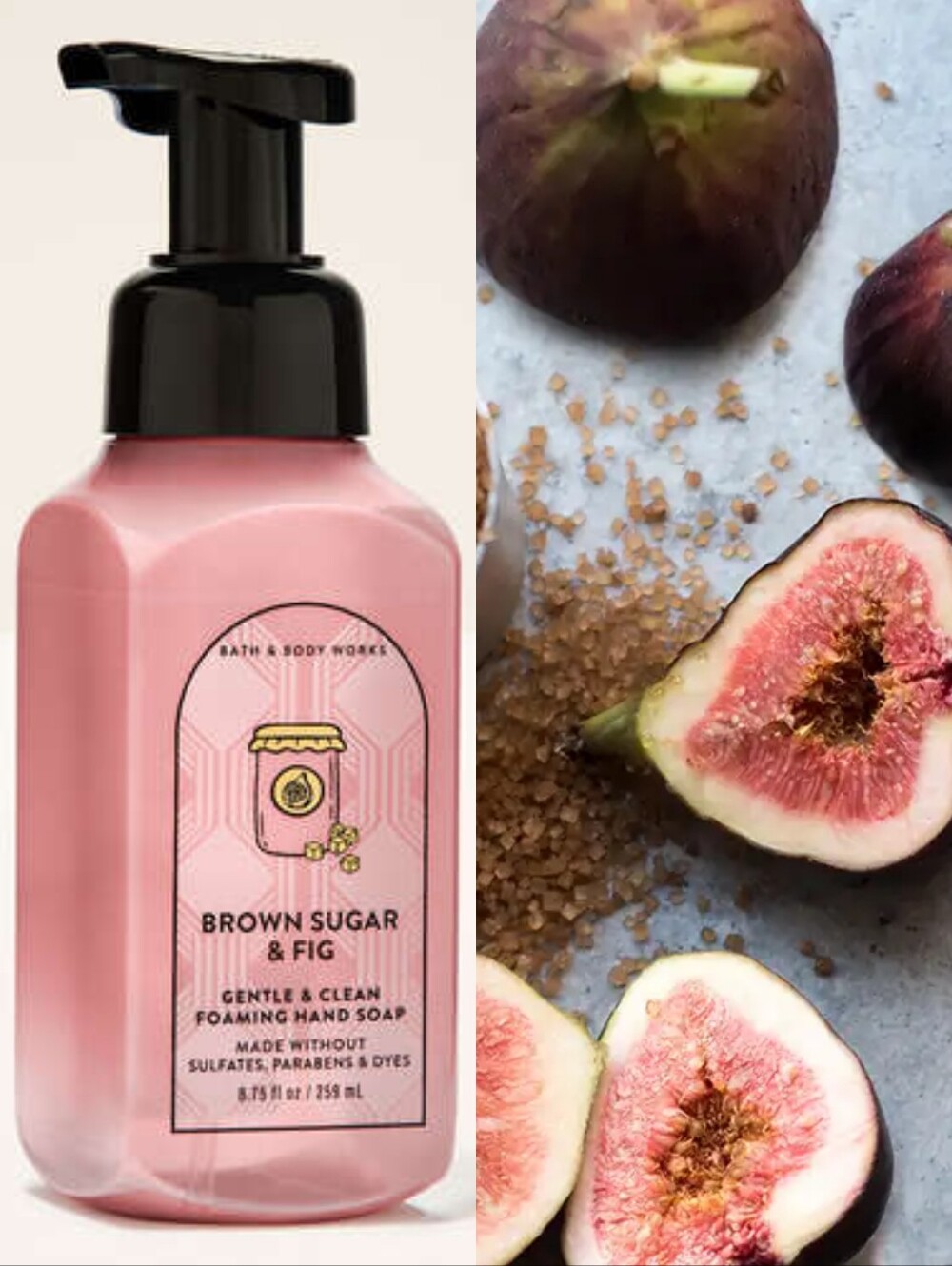 Bath & Body Works Brown Sugar & Fig Gentle Foaming Hand Soap 8oz New RARE